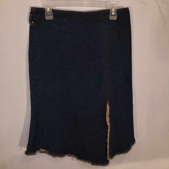 Digital Clothing Dresses & Skirts - Digital Clothing Ladies Rough Hem Made In Canada Size Large Straight Jean Skirt